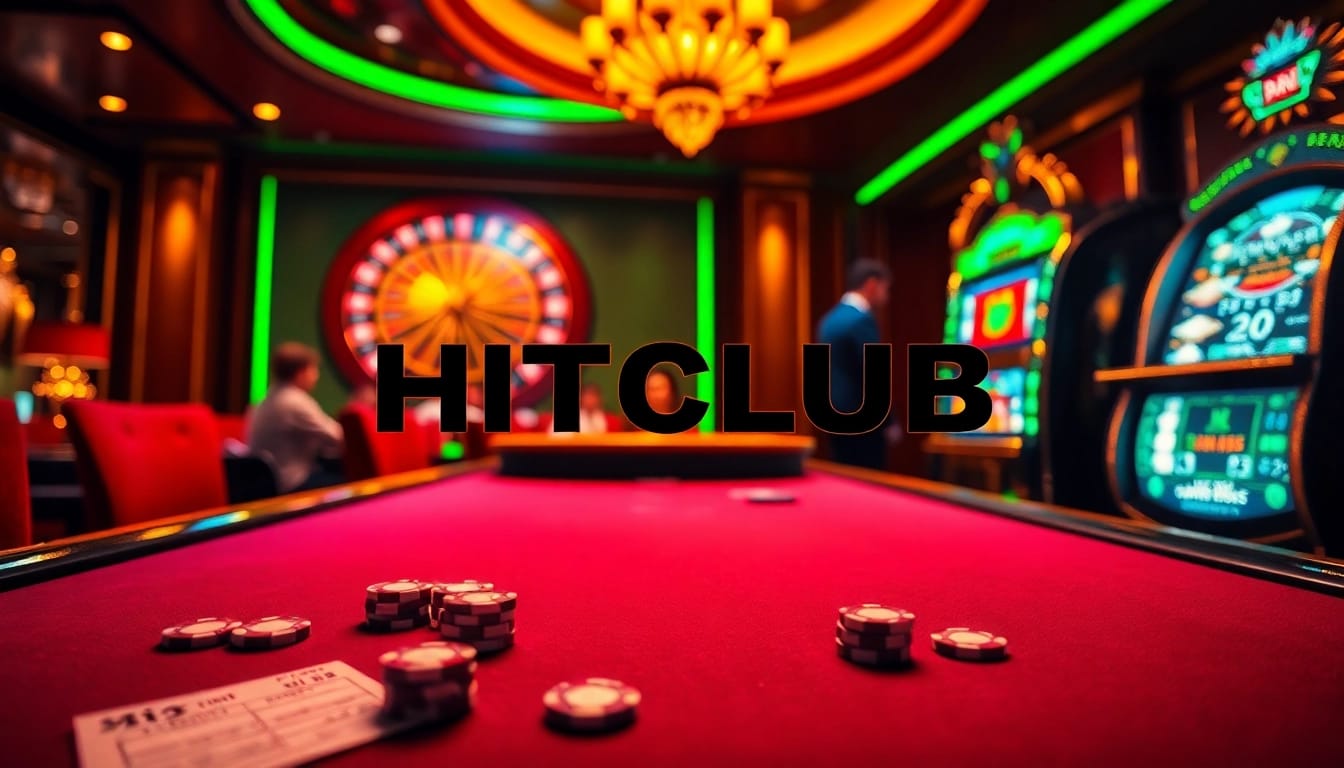 Experience thrilling poker action at HITCLUB casino, with players competitive at a luxurious table.