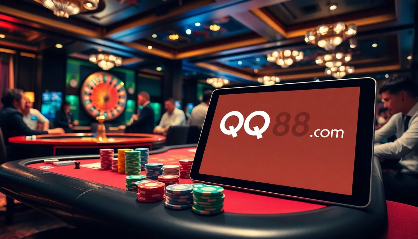Experience thrilling gameplay at qq88 com with vibrant casino tables and excitement.