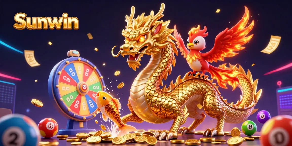 Experience exciting gameplay at Sunwin with dynamic 3D casino elements and vivid characters.