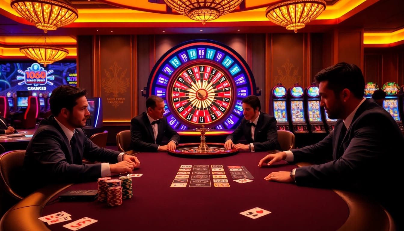 Experience thrilling games at uk88's luxurious casino with vibrant poker and slot machine action.