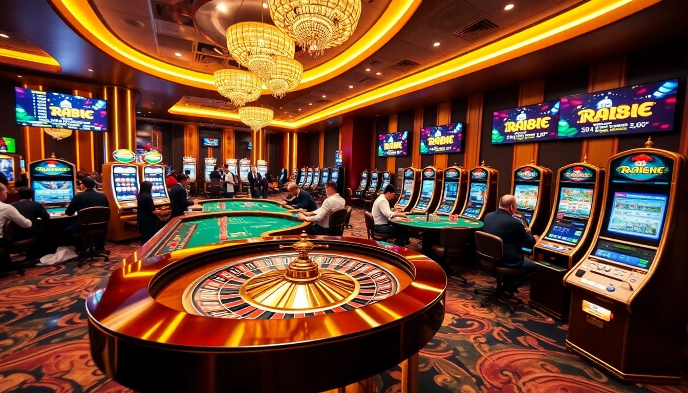 Experience thrilling gameplay at rr88 with vibrant casino visuals featuring exciting tables and games.