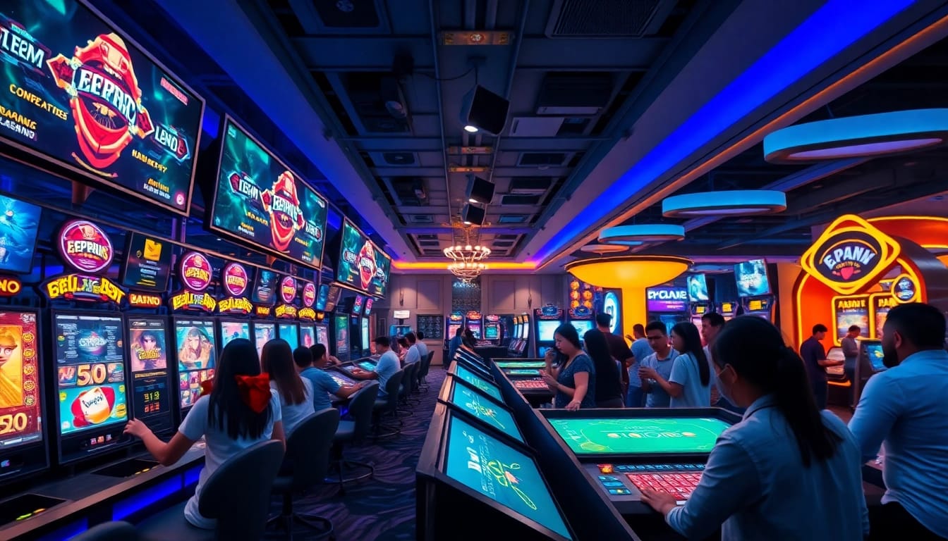 Experience the excitement of casino gaming at https://open88seo.com/ with a vibrant digital interface showcasing thrilling games.