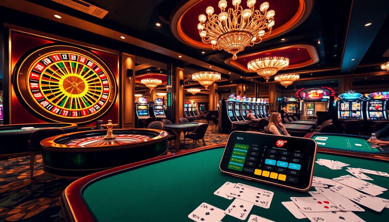 Experience the thrill of 99win with lively casino game interactions and luxurious ambiance.