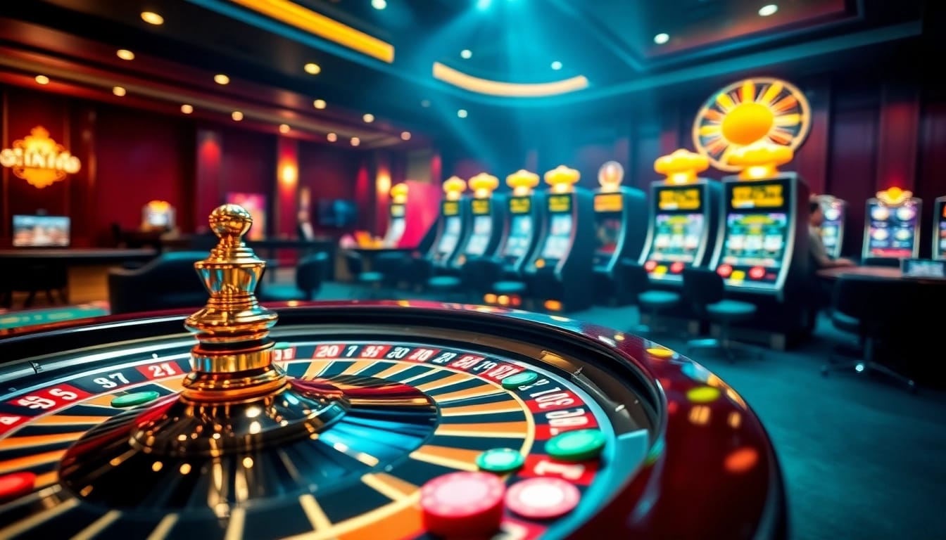Engage with nk88 bet at a luxurious casino table featuring vibrant games.
