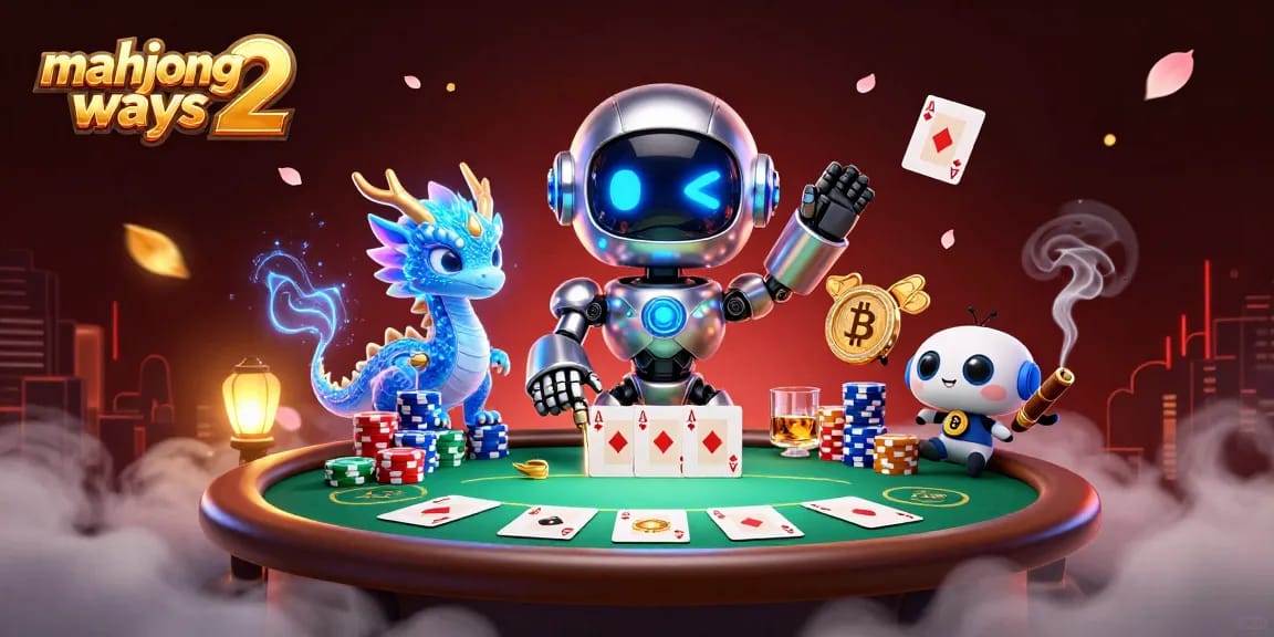 Engage with mahjong ways 2 as vibrant characters revel in high-stakes poker at a glamorous casino.