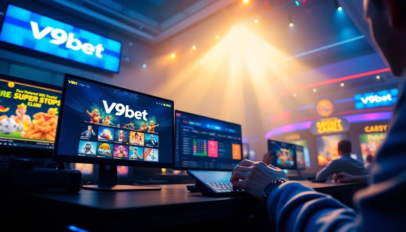 Interactive V9bet gambling platform showcasing exciting games and bonuses.