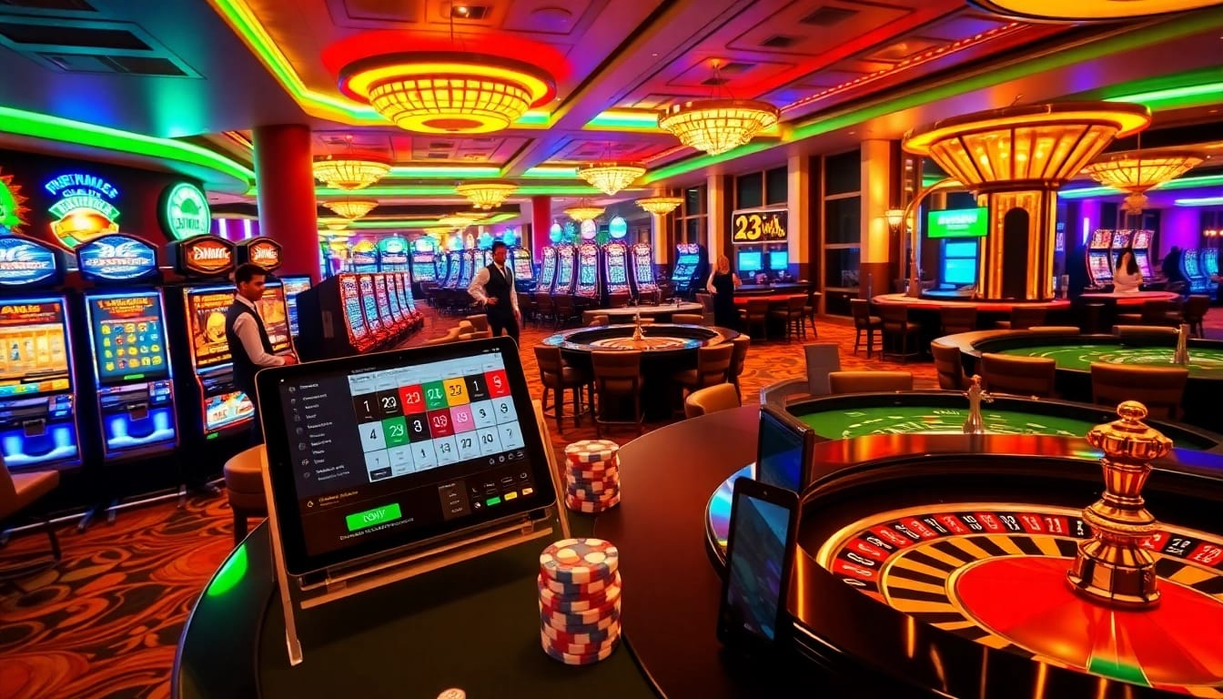 Experience the excitement of winning at 23win's vibrant casino featuring thrilling slot machines and tables.