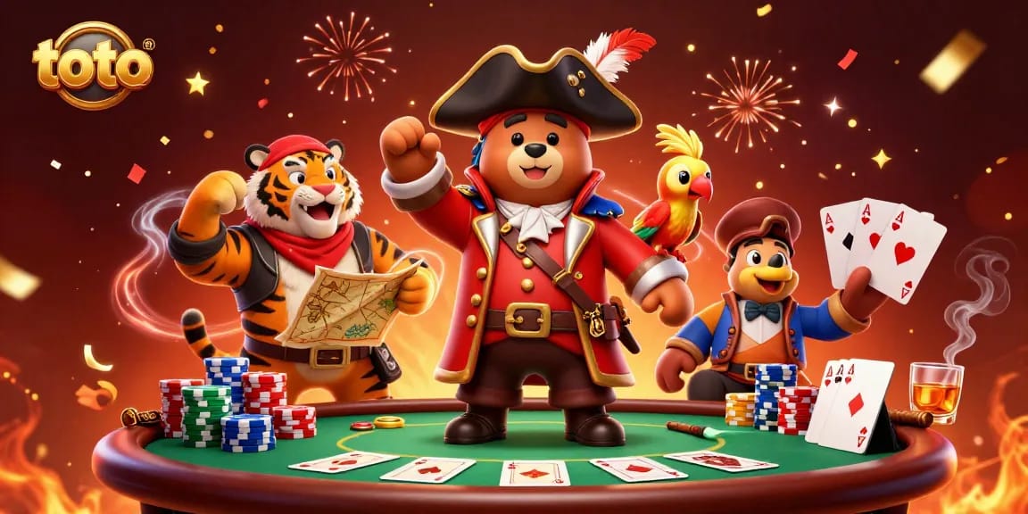 Experience thrilling toto poker action with vibrant characters and game elements.