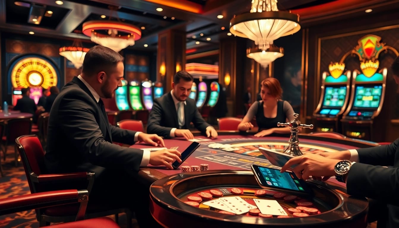 S8 casino players enjoying a vibrant game with professional decor and dynamic atmosphere.