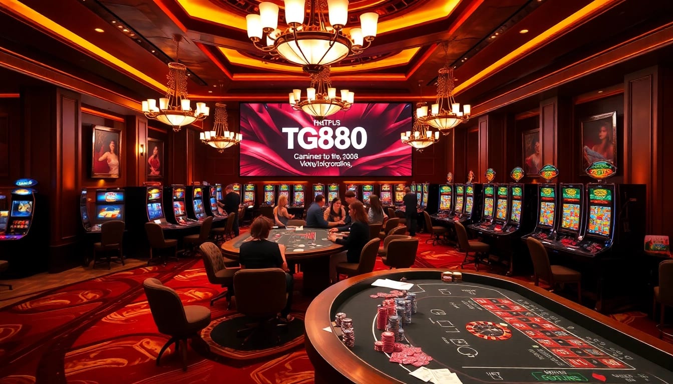 Experience the thrill of gaming at https://tg888.co.com/ with vibrant tables, slot machines, and active players.