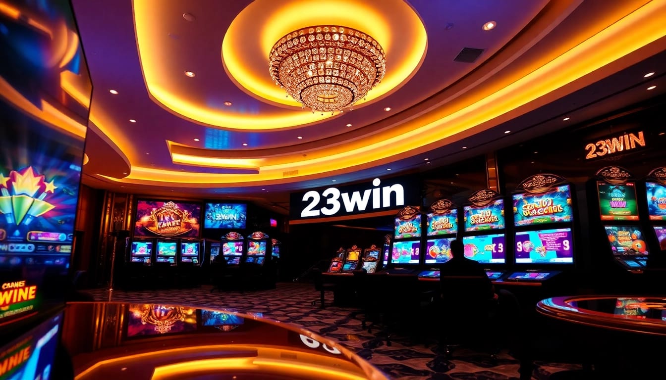 Experience the elegance of 23win's online gaming platform featuring luxurious design and vibrant games.