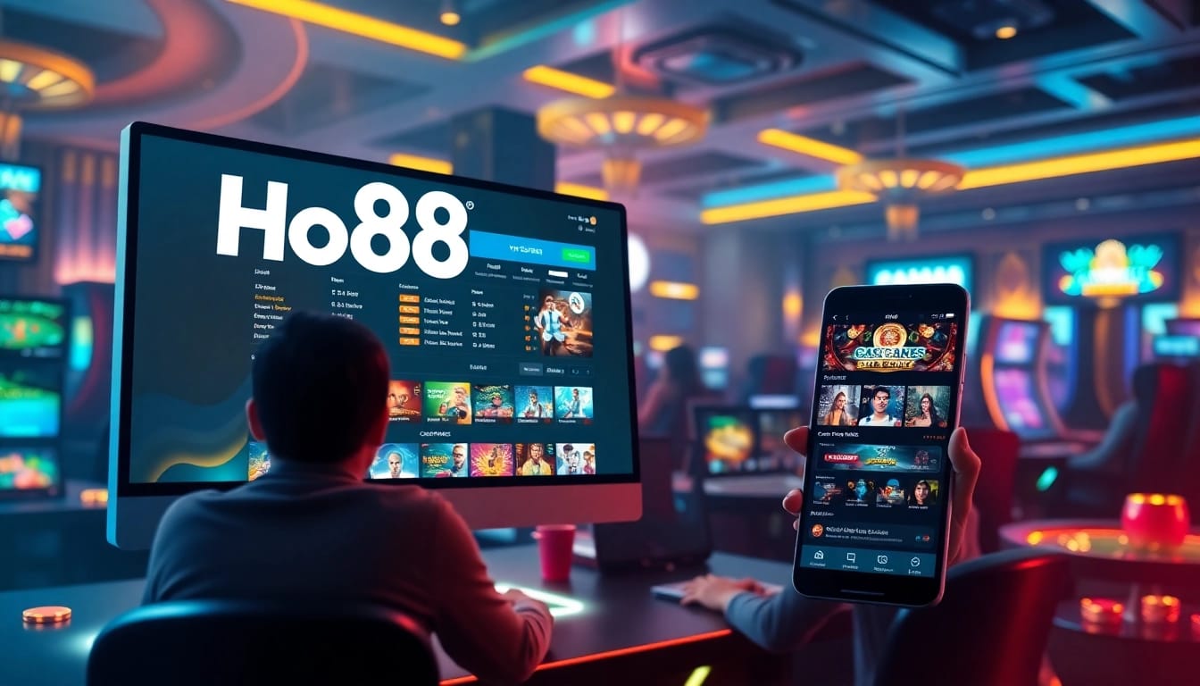 Dynamic online gambling interface showcasing Ho88's engaging sports and casino games.