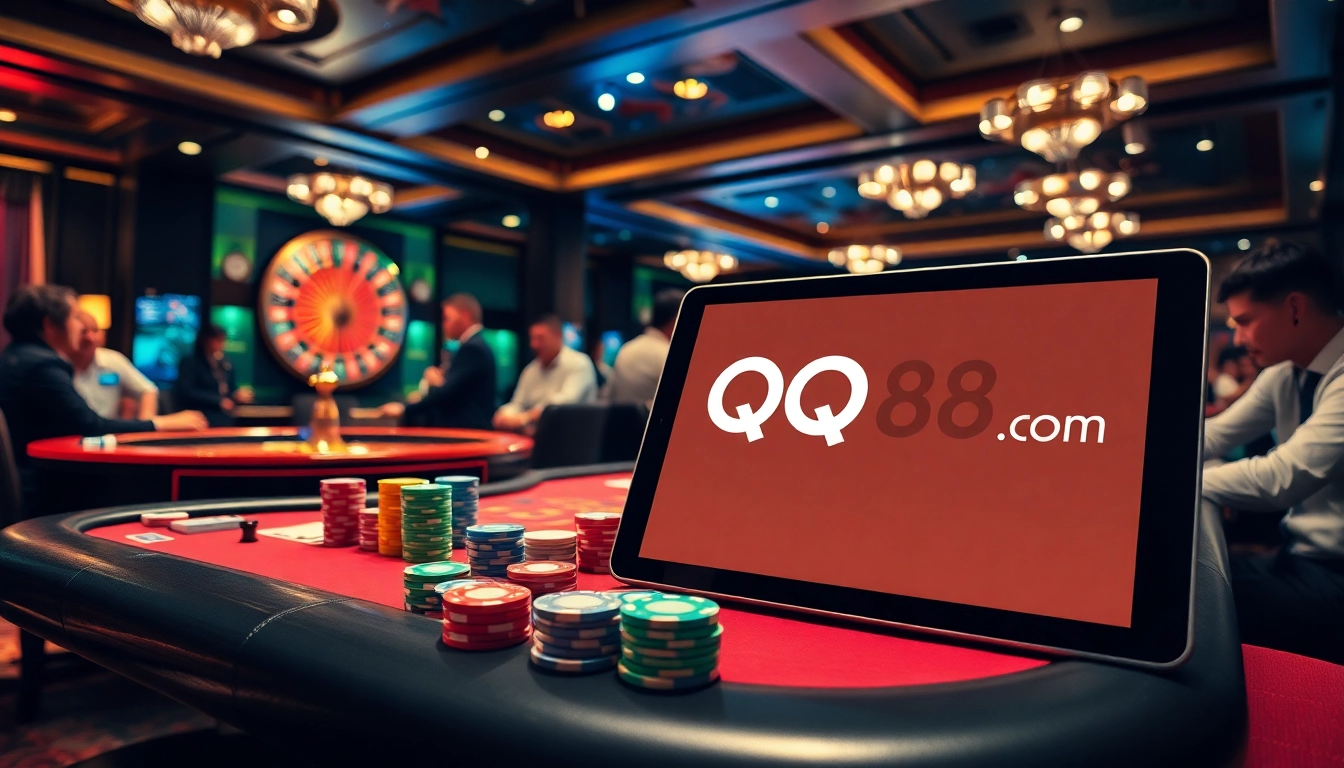 Experience thrilling gameplay at qq88 com with vibrant casino tables and excitement.