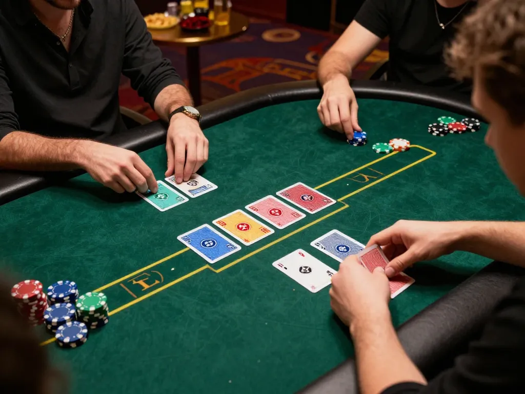 KONG88 players celebrating a win at an online poker table with vibrant graphics illustrating gameplay.