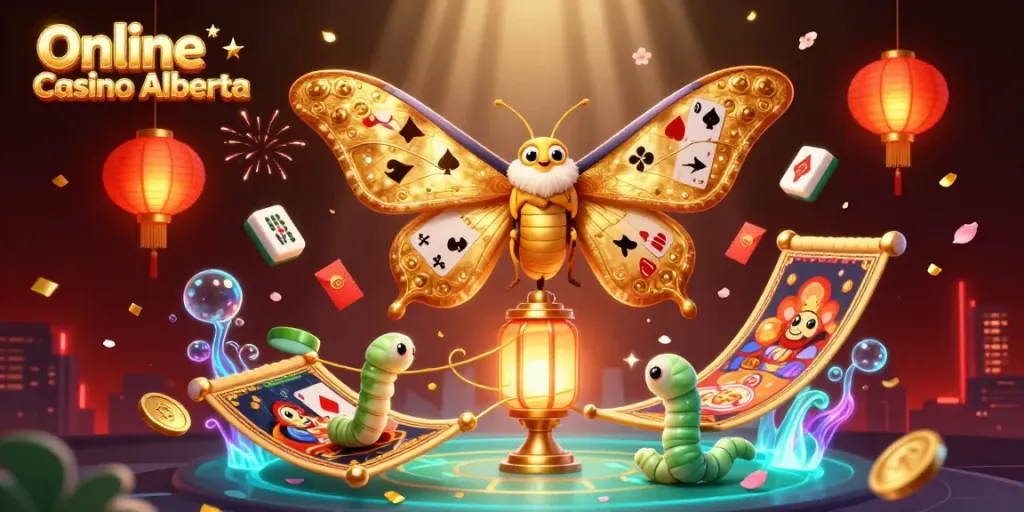 Experience exhilarating play at Online Casino Alberta with high-stakes fun and vibrant casino illustrations.