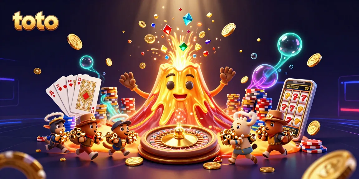 Experience thrilling winnings with toto at this vibrant casino-themed illustration.