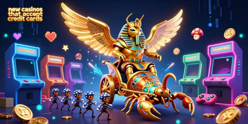 Engage with new casinos that accept credit cards through dynamic 3D casino-themed art.