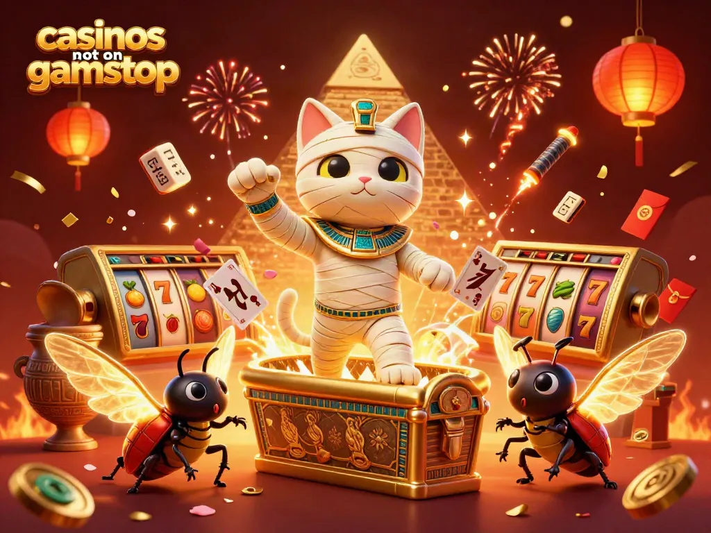 Experience the thrill of casinos not on gamstop with unique characters and vibrant casino elements in action.