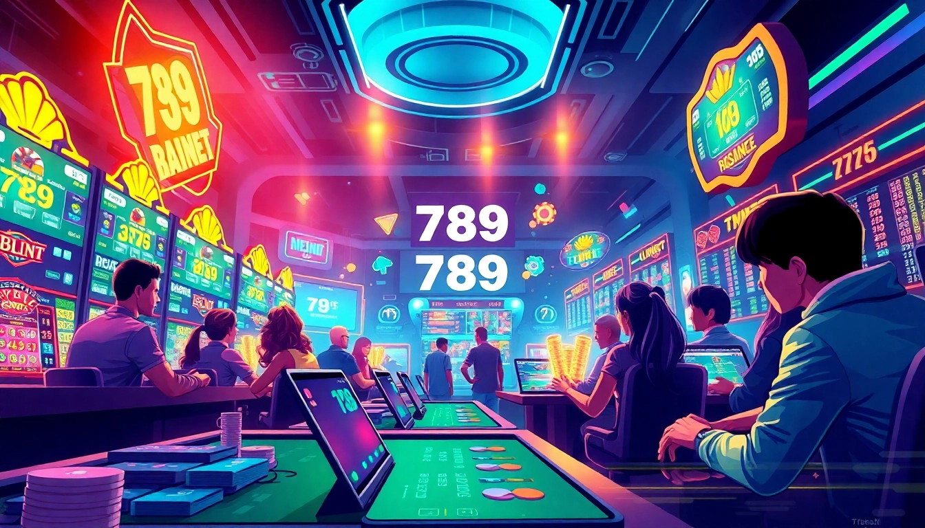 Exciting online gaming scene with players engaged in 789bet activities.