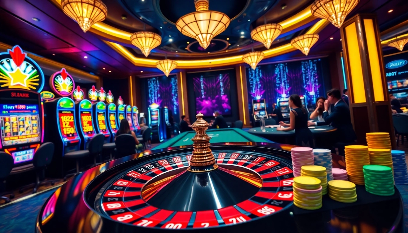 Experience RR88's thrilling casino action with roulette and poker chips on display.
