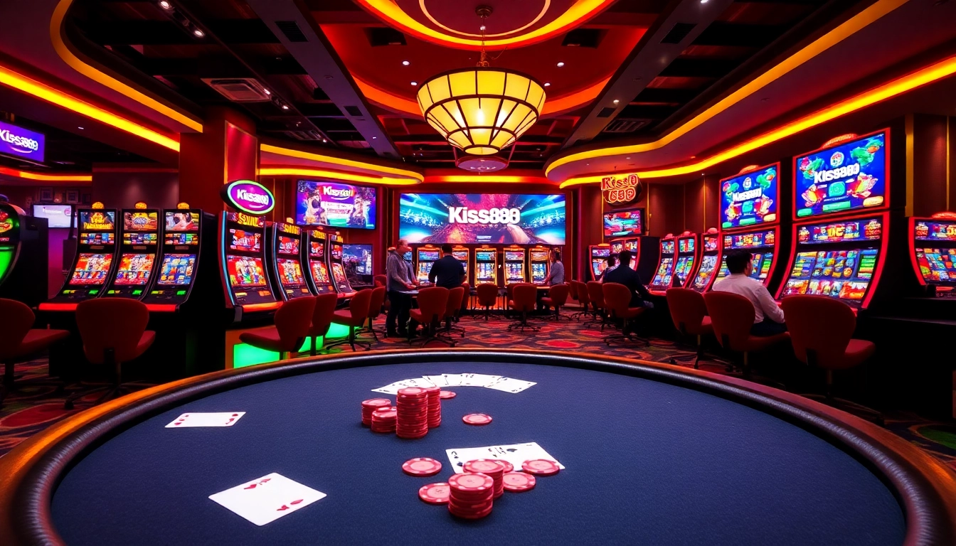 Experience the thrill of winning at Kiss888, featuring immersive poker tables and vibrant slot machines.