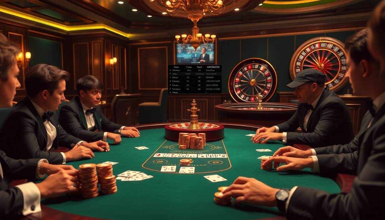 Enjoying a thrilling high-stakes game of poker at an upscale casino table with Okking chips.