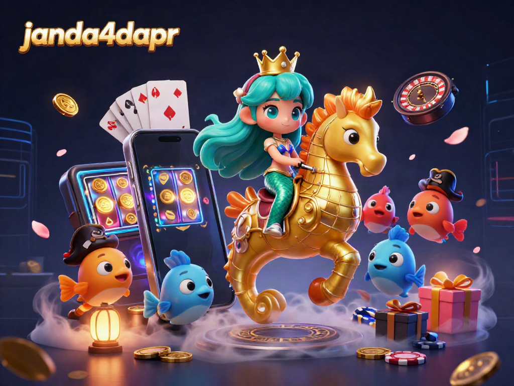 Menghadirkan pengalaman judi seru di janda4dapr dengan ilustrasi 3D putri duyung dan elemen kasino penuh warna.