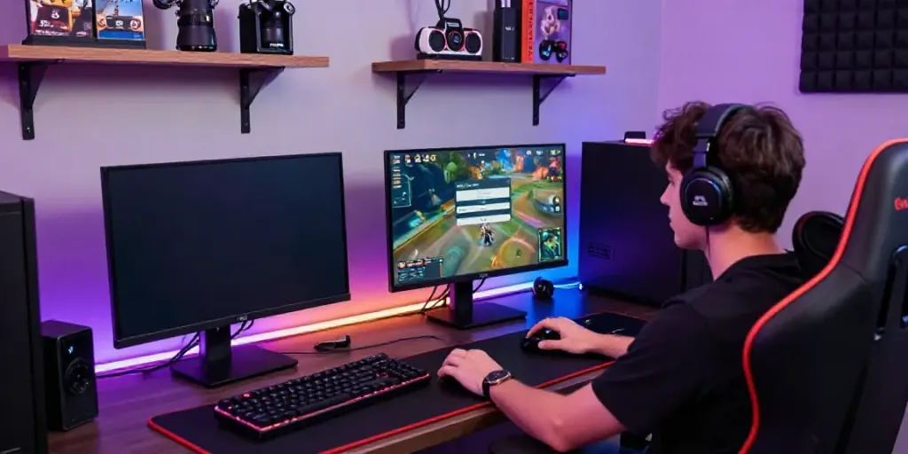 Explore the loket88 login process in a vibrant gaming workspace.