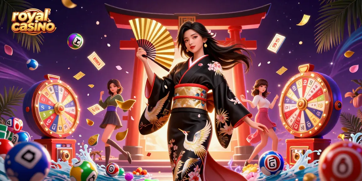 Experience thrilling gameplay at royal x casino with vibrant elements and an elegant Asian character.