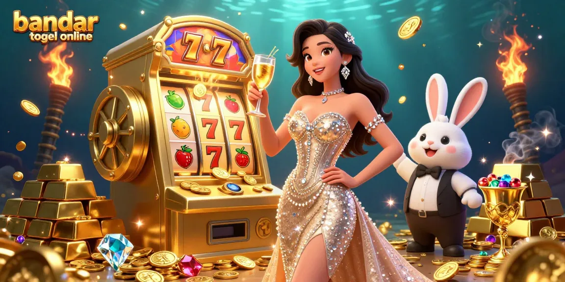 Win big with bandar togel online while enjoying a luxurious 3D casino scene filled with gold!