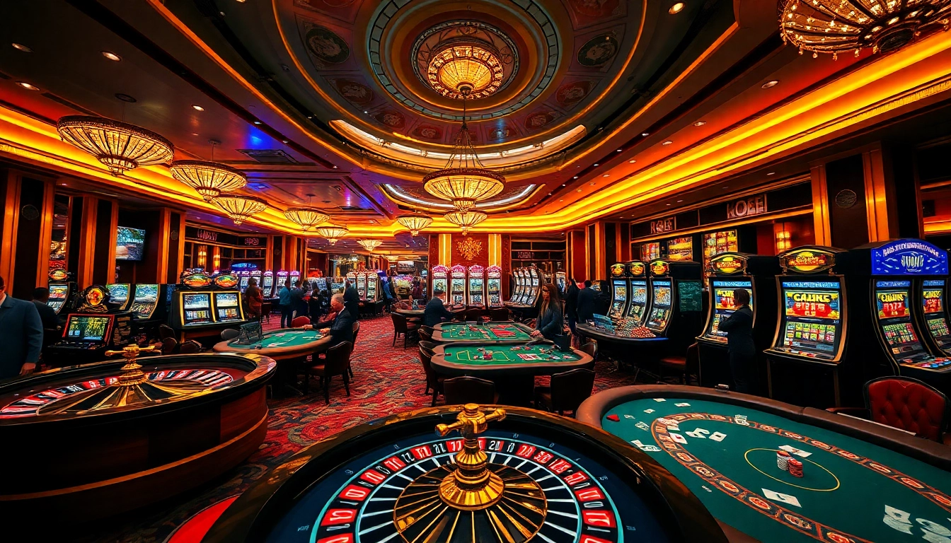 Experience the excitement of BDTK66 with thrilling casino action, vibrant slot machines, and players at poker tables.