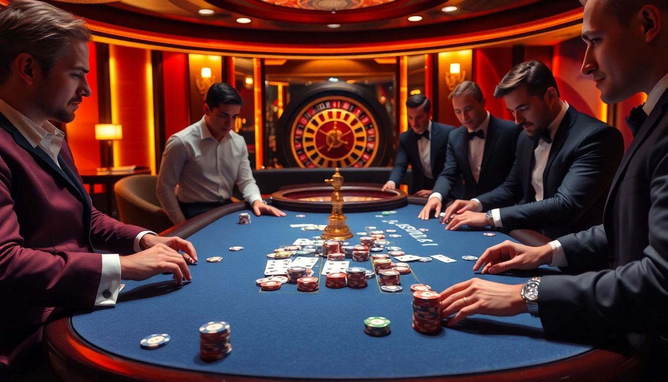 Exciting casino atmosphere with poker chips at https://123b.ing/ for high-stakes gambling.
