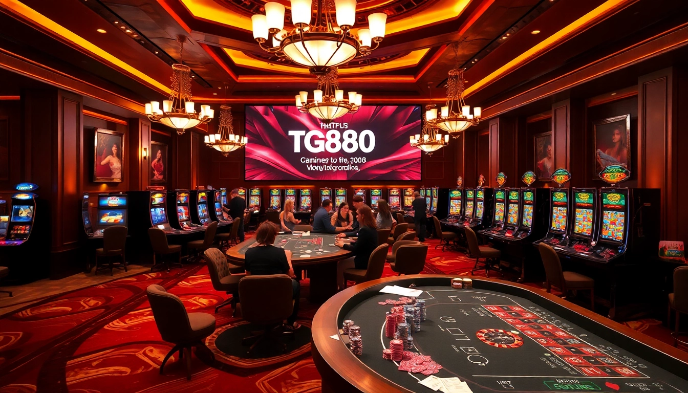 Experience the thrill of gaming at https://tg888.co.com/ with vibrant tables, slot machines, and active players.