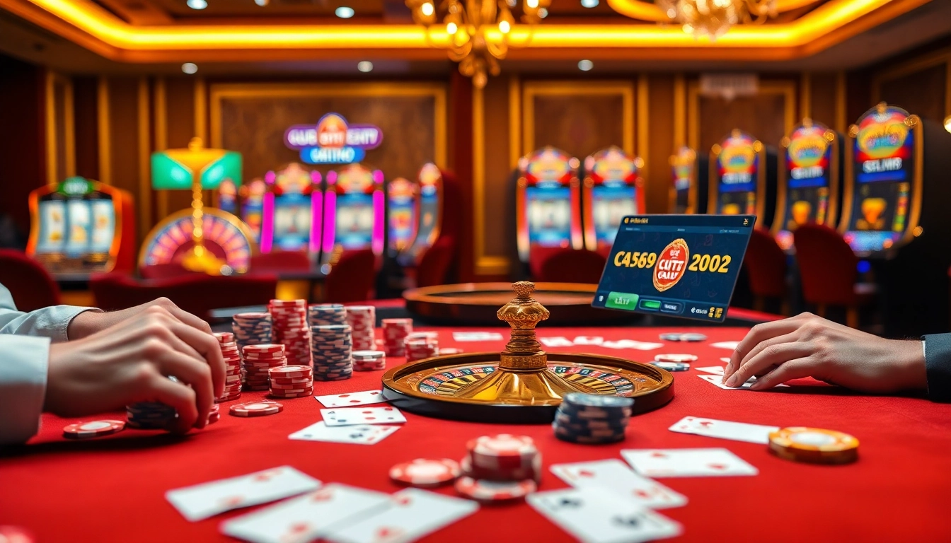 Players engaging with a poker table at https://gk88.bond/, showcasing strategy and excitement in an upscale casino environment.