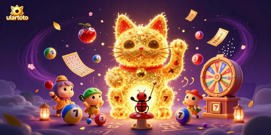 Spin and win with ULARTOTO's vibrant casino experience filled with fun game elements and symbols.