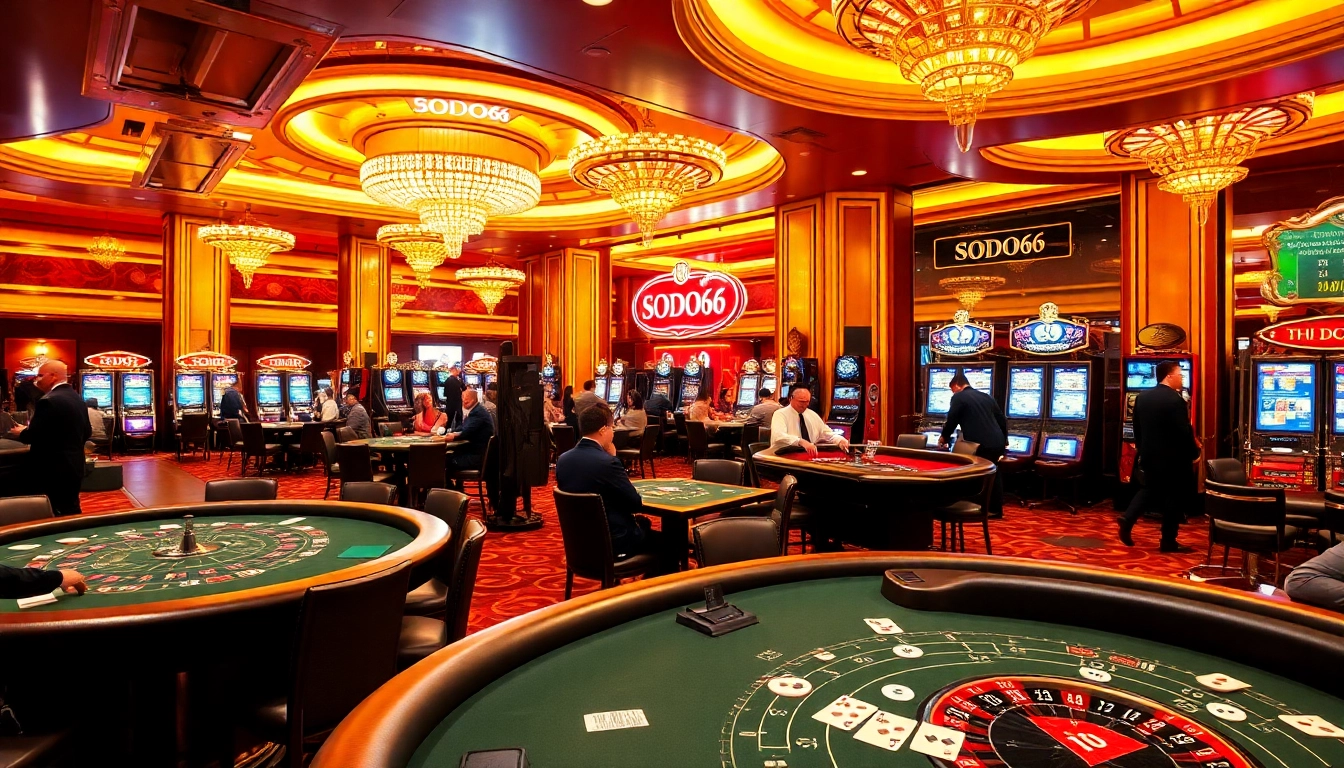 Players enjoying their bets at SODO66 casino tables, capturing the thrill of gaming.