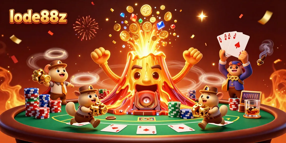 Experience the thrill of lode88z with vibrant casino-themed 3D illustration and dynamic action.