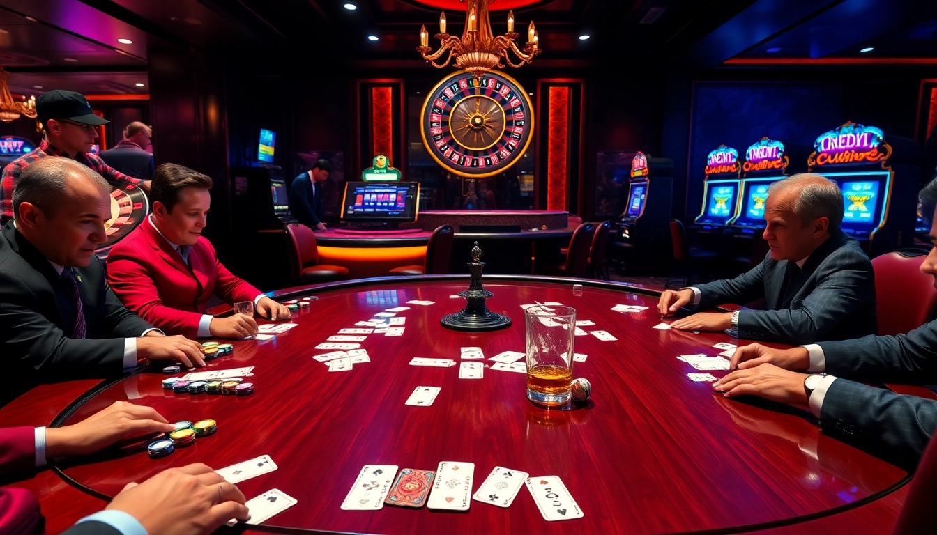 Engage with high-stakes poker at https://hbbet5.art/ with colorful chips and sleek cards at a luxurious casino table.