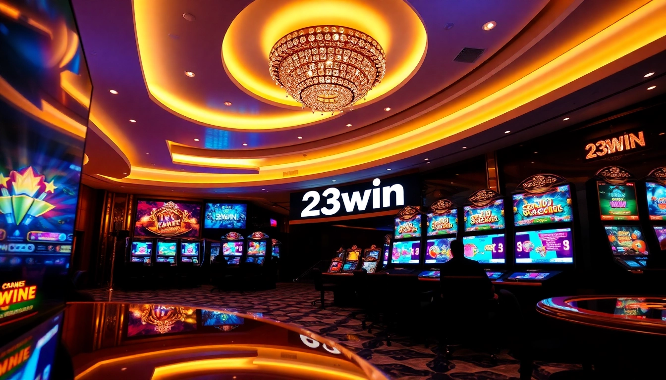 Experience the elegance of 23win's online gaming platform featuring luxurious design and vibrant games.