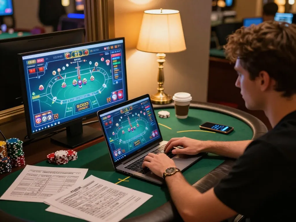 Engage with 789win link during an exciting online poker game showcasing gameplay and interaction