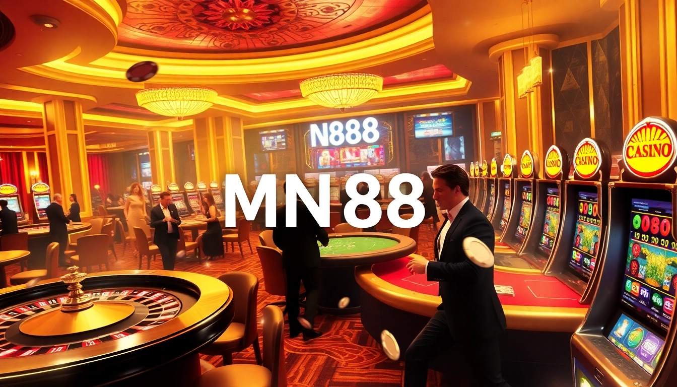 Experience the thrill of gaming at MN88 Casino with vibrant tables and exciting gambling action.