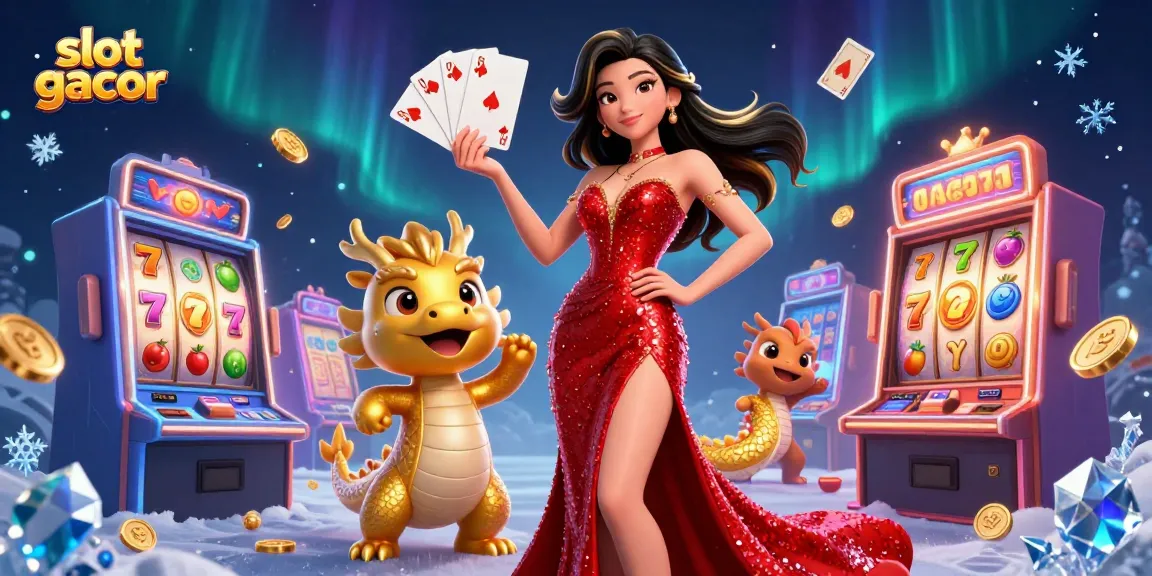Experience the thrill of slot gacor with vibrant illustrations capturing casino excitement.