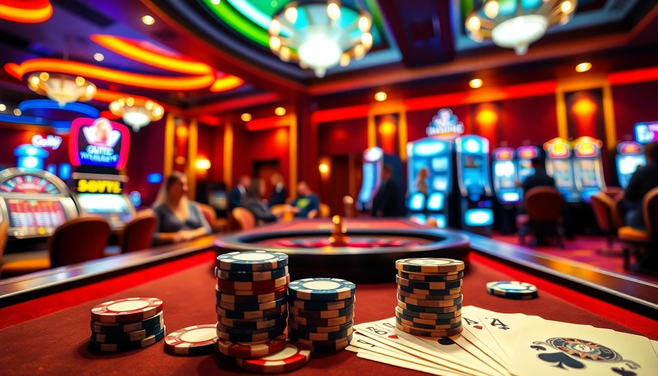 Rikvip players enjoying a thrilling casino experience at a vibrant gaming table.