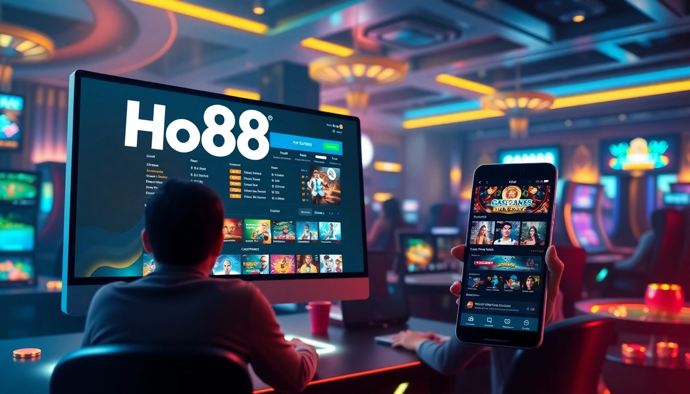 Dynamic online gambling interface showcasing Ho88's engaging sports and casino games.