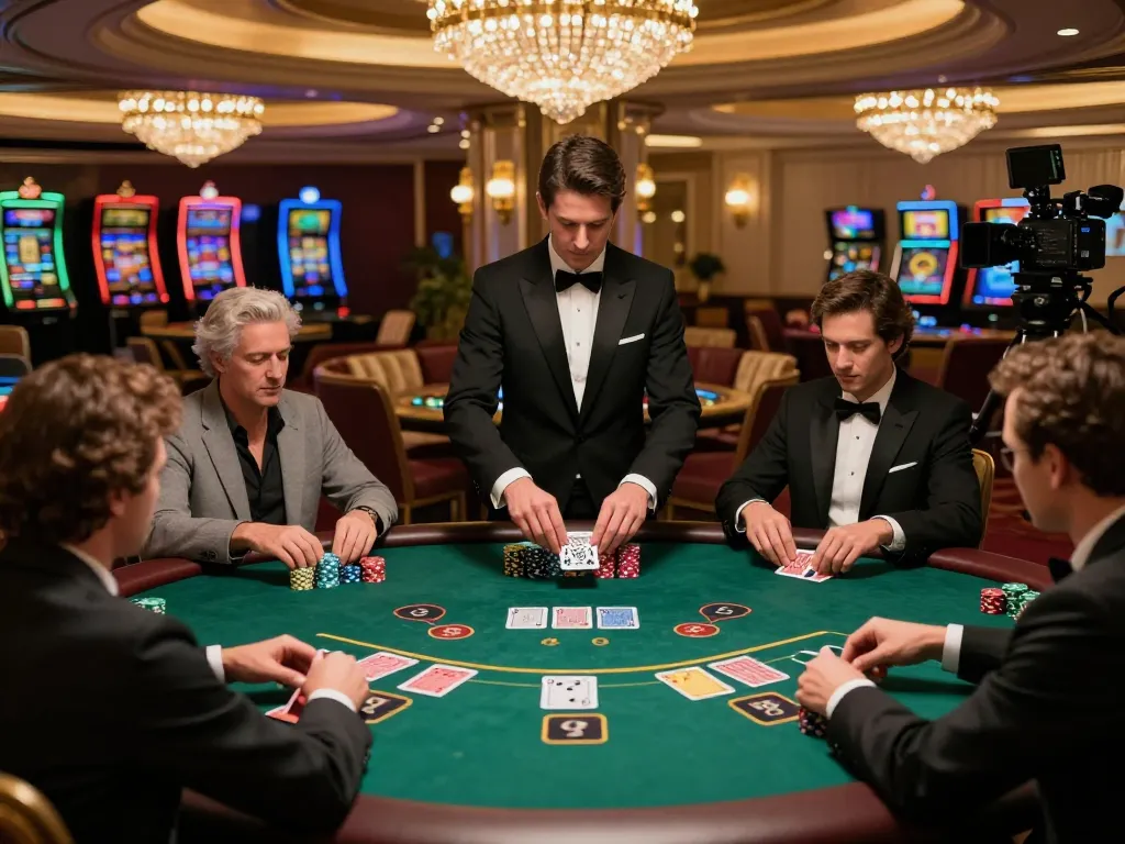 TG777 blackjack players strategizing under ambient casino lighting