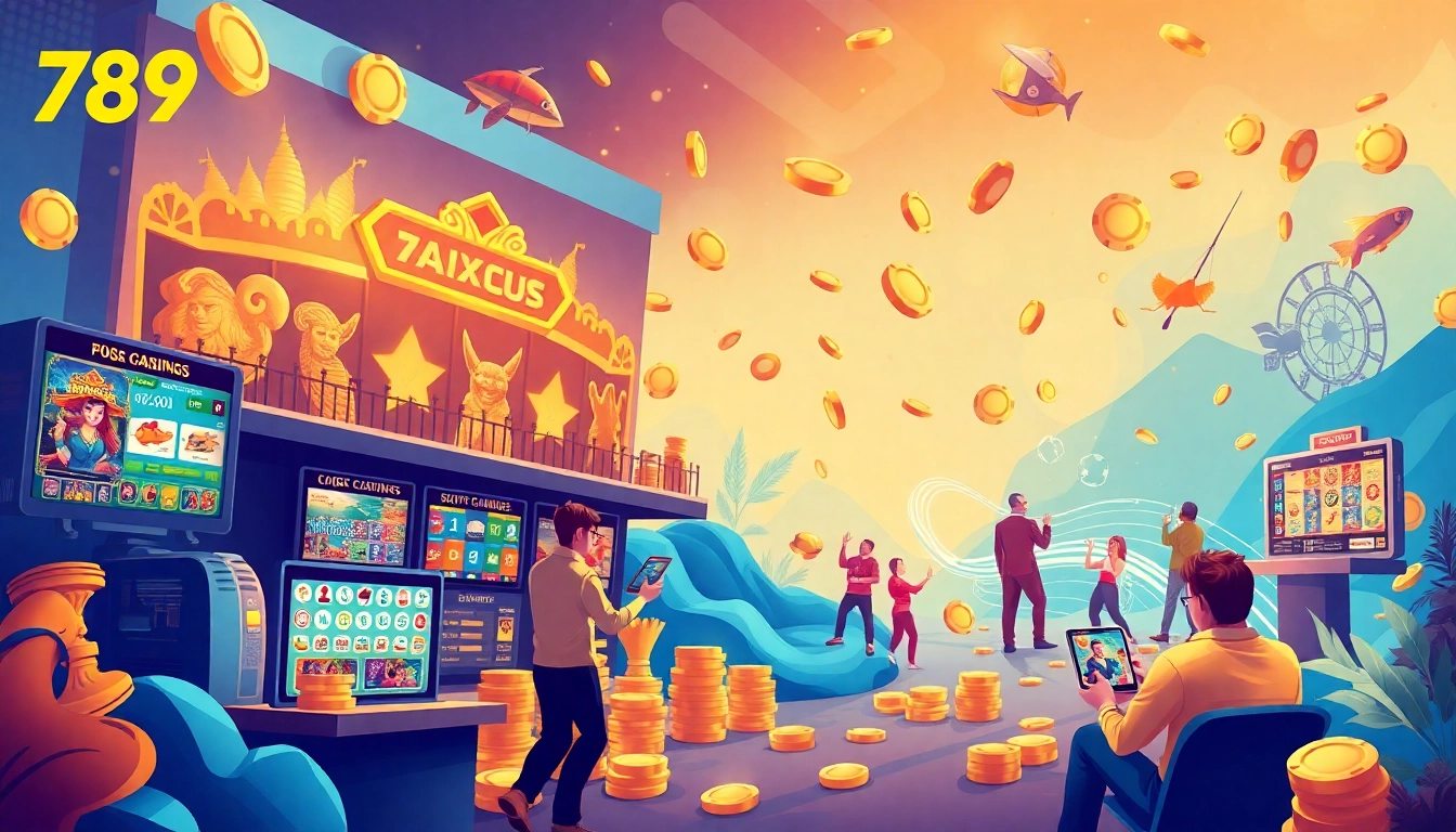 Dynamic gaming experience at 789club with vibrant interface and popular games.