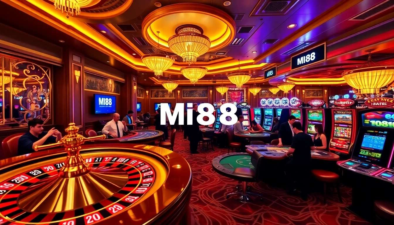 Experience the excitement at MI88's casino with vibrant games and a luxurious atmosphere.