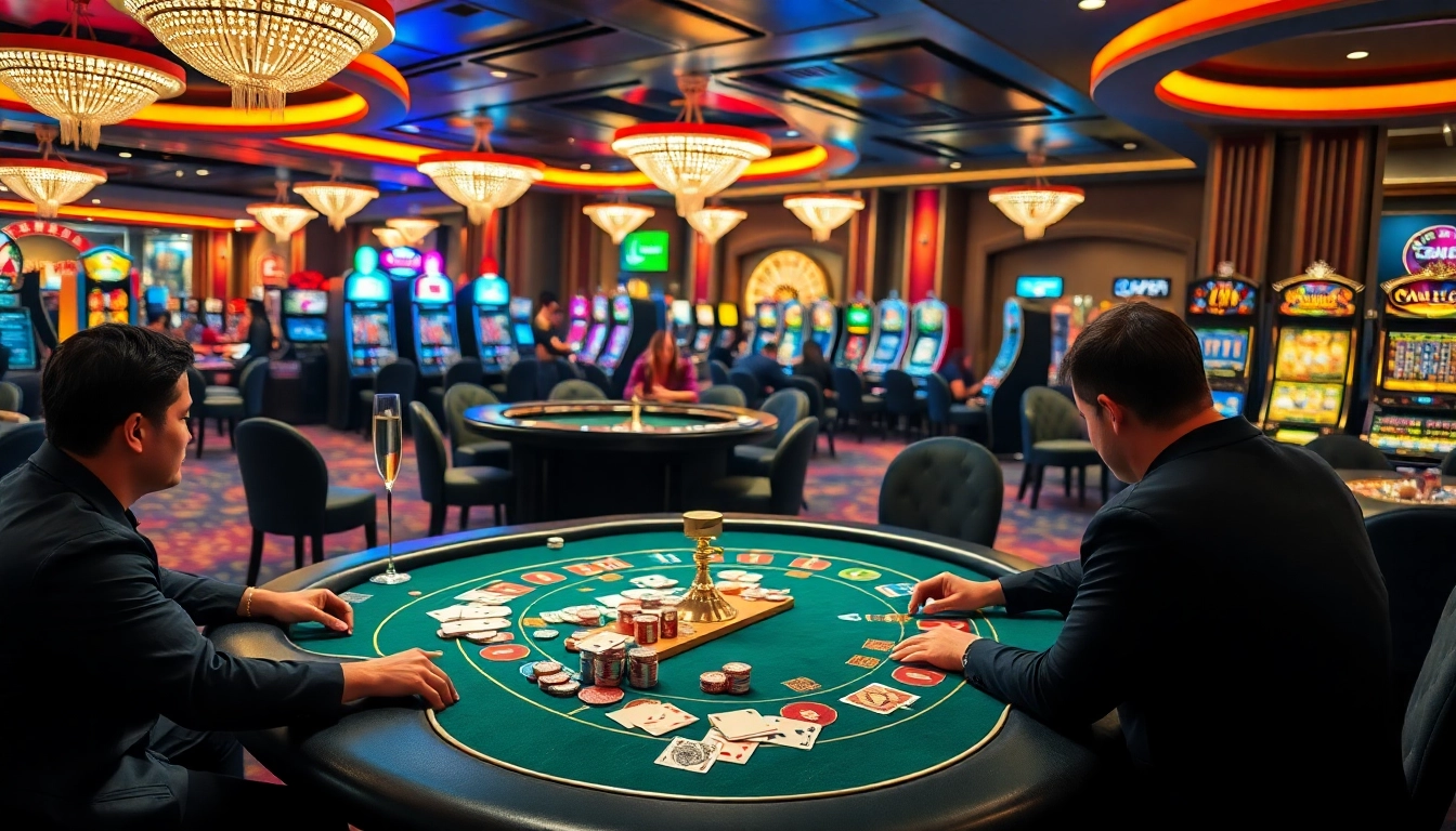 Experience the thrill of gambling at GO99's luxurious casino tables with vibrant slots and poker.