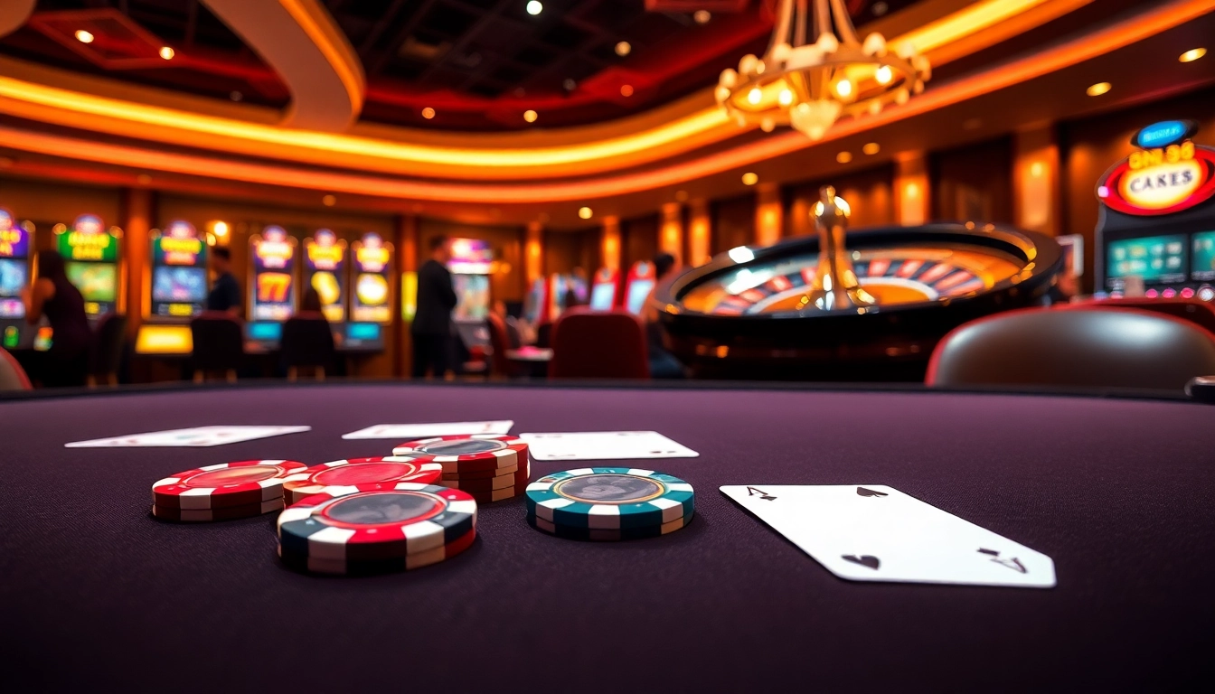 Experience high-stakes gaming at dn88 with vibrant casino tables and thrilling slot machines.