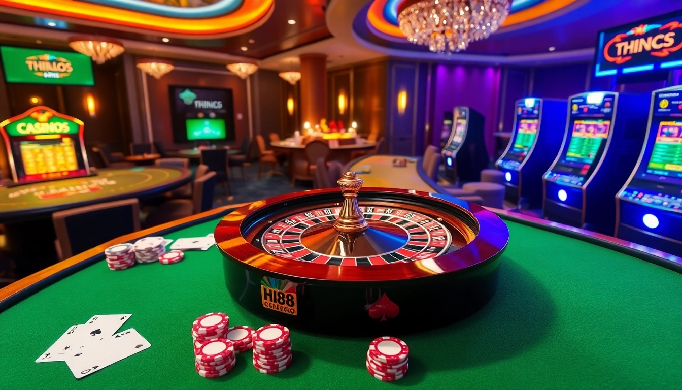 Experience the thrill of Hi88 Casino with vibrant roulette and engaging betting elements.